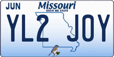 MO license plate YL2J0Y