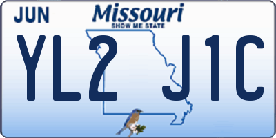 MO license plate YL2J1C