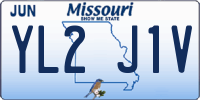 MO license plate YL2J1V
