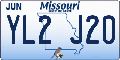 MO license plate YL2J2O
