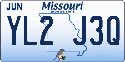 MO license plate YL2J3Q