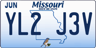 MO license plate YL2J3V