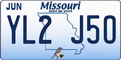 MO license plate YL2J5O