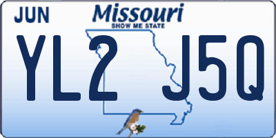MO license plate YL2J5Q