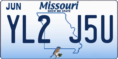 MO license plate YL2J5U