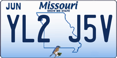 MO license plate YL2J5V