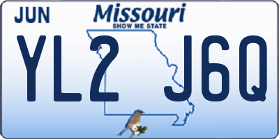 MO license plate YL2J6Q