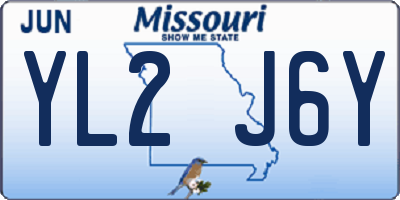 MO license plate YL2J6Y