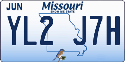 MO license plate YL2J7H