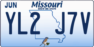 MO license plate YL2J7V