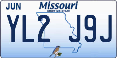 MO license plate YL2J9J