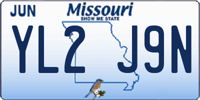 MO license plate YL2J9N