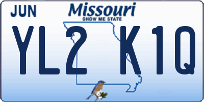 MO license plate YL2K1Q