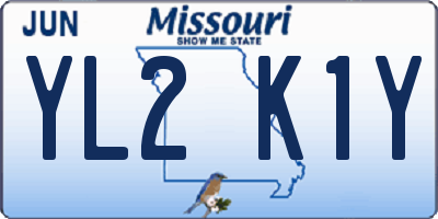 MO license plate YL2K1Y