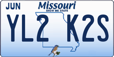 MO license plate YL2K2S