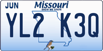 MO license plate YL2K3Q