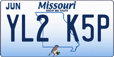 MO license plate YL2K5P