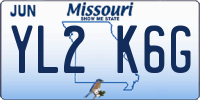 MO license plate YL2K6G