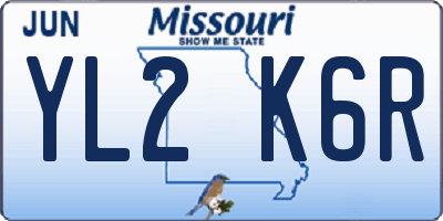 MO license plate YL2K6R