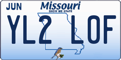 MO license plate YL2L0F
