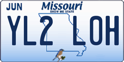 MO license plate YL2L0H