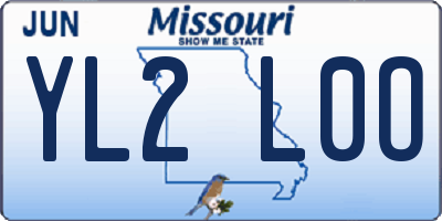 MO license plate YL2L0O