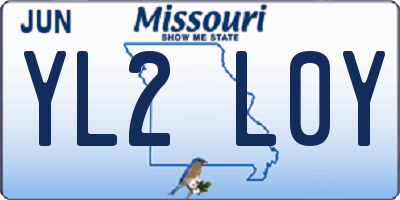 MO license plate YL2L0Y