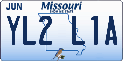 MO license plate YL2L1A