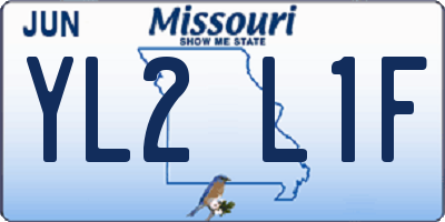 MO license plate YL2L1F