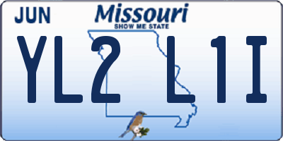 MO license plate YL2L1I