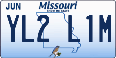 MO license plate YL2L1M
