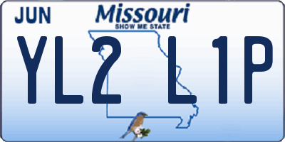 MO license plate YL2L1P