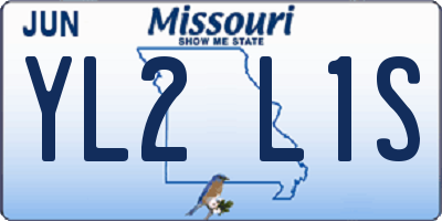 MO license plate YL2L1S