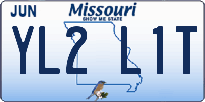 MO license plate YL2L1T
