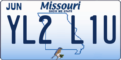 MO license plate YL2L1U
