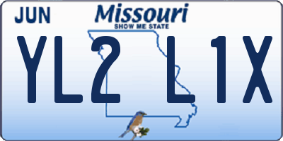 MO license plate YL2L1X