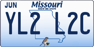 MO license plate YL2L2C
