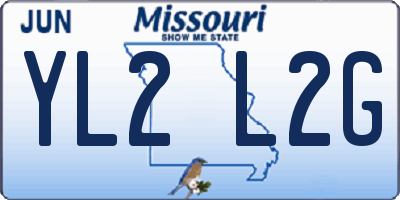 MO license plate YL2L2G