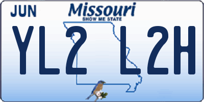 MO license plate YL2L2H