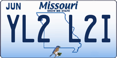 MO license plate YL2L2I