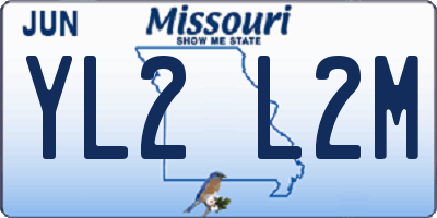 MO license plate YL2L2M
