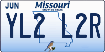 MO license plate YL2L2R