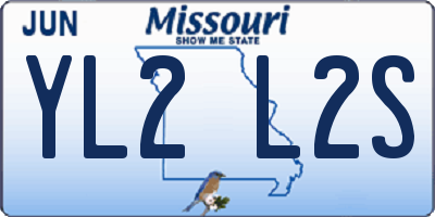 MO license plate YL2L2S