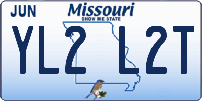 MO license plate YL2L2T