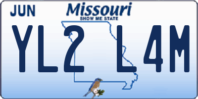 MO license plate YL2L4M