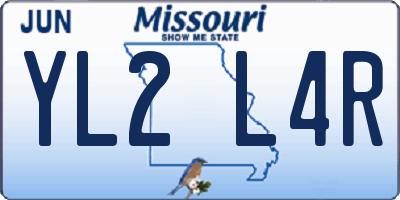MO license plate YL2L4R