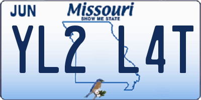 MO license plate YL2L4T