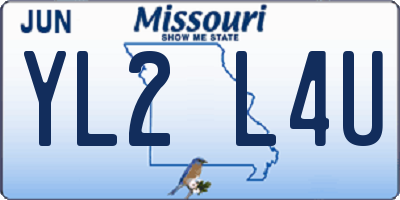 MO license plate YL2L4U
