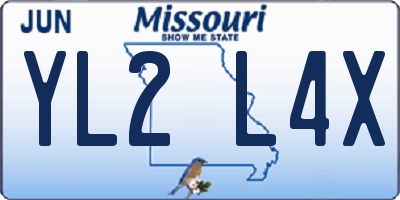 MO license plate YL2L4X