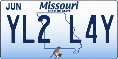MO license plate YL2L4Y